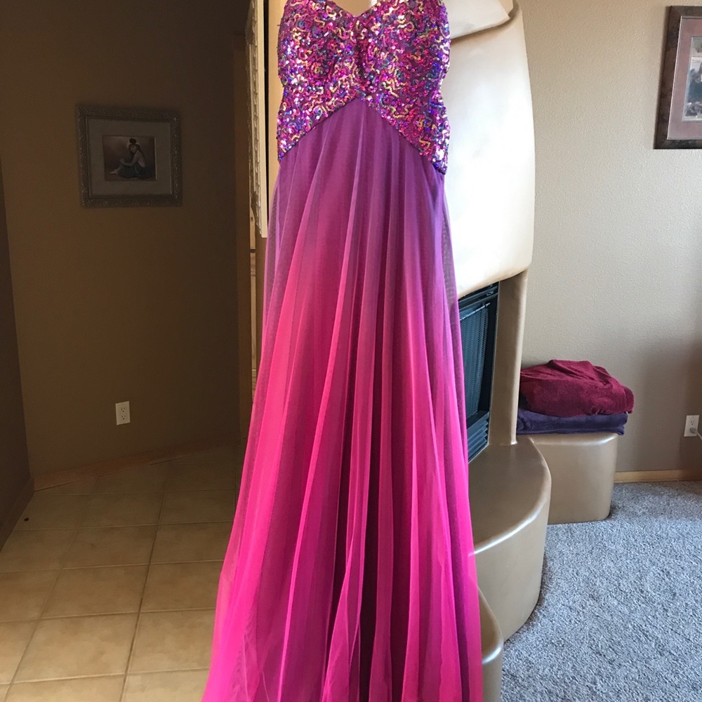 Homecoming, Prom Purple Ombré Dress